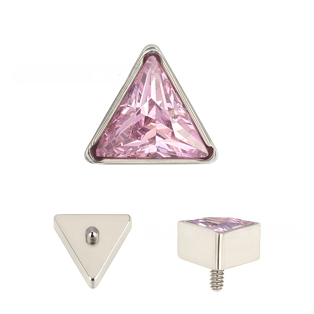 G23 Titanium + Pink CZ
